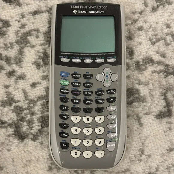 Texas Instruments TI-84 Plus Silver Edition Graphing Calculator With Cover- Gray - Picture 7 of 10